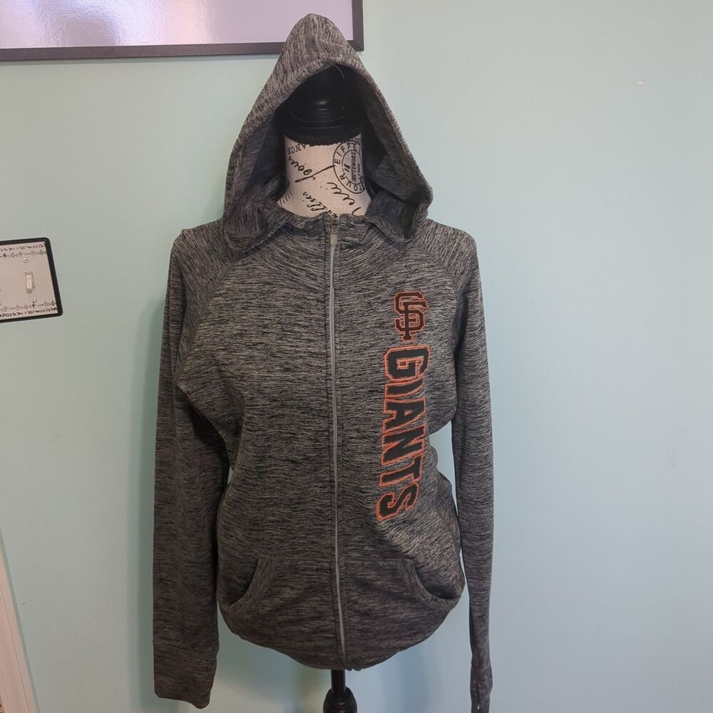G3 4Her new York Giants Heathered Full Zip Hoodie medium carl banks